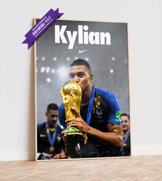 Kylian Mbappe World Cup Poster