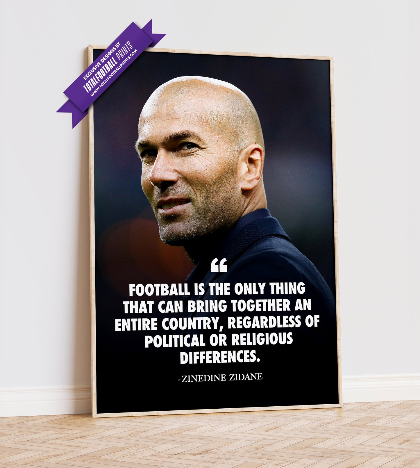 Zinedine Zidane Quote Poster