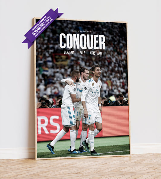 Benzema, Bale and Cristiano 'Conquer' Poster