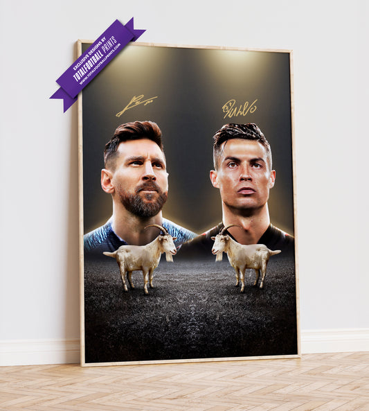 Ronaldo & Messi 'GOAT' Poster