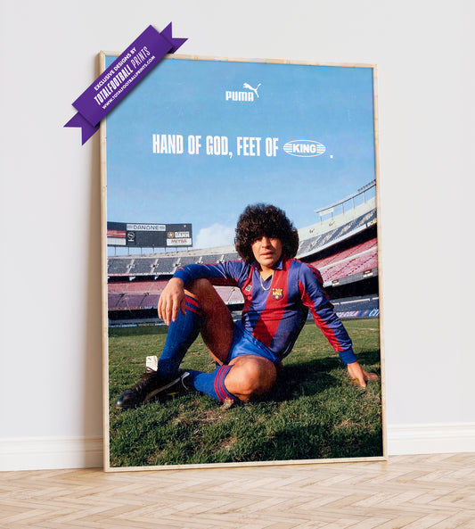 Diego Maradona 'Feet Of King' Poster