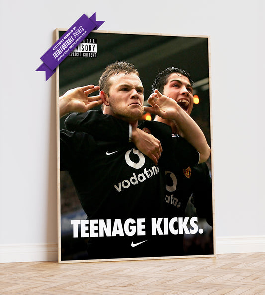 Rooney & Ronaldo 'Teenage Kicks' Poster