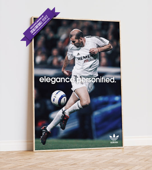 Zinedine Zidane 'Elegance Personified' Poster