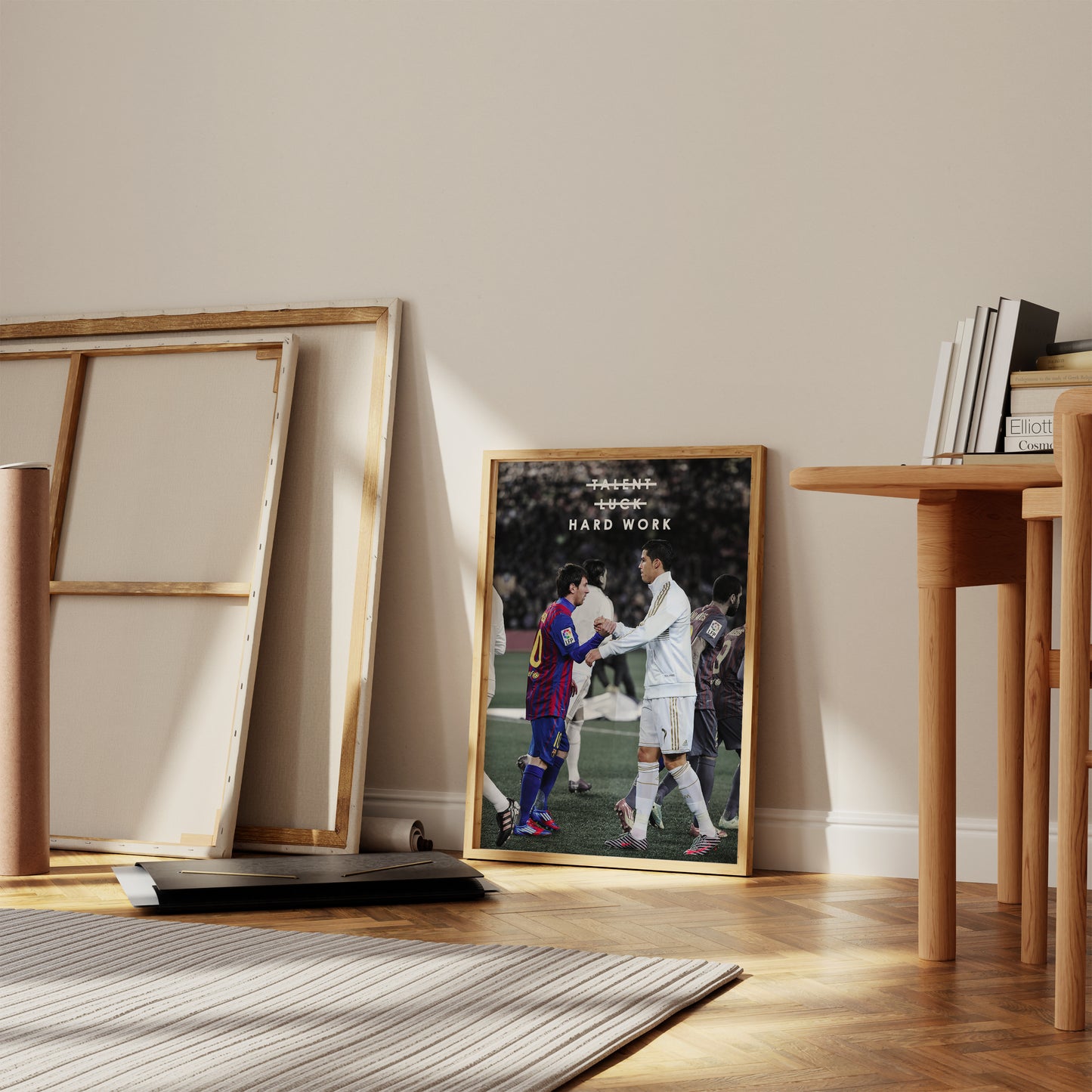 Messi & Ronaldo 'Hard Work' Poster